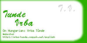 tunde vrba business card