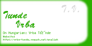 tunde vrba business card